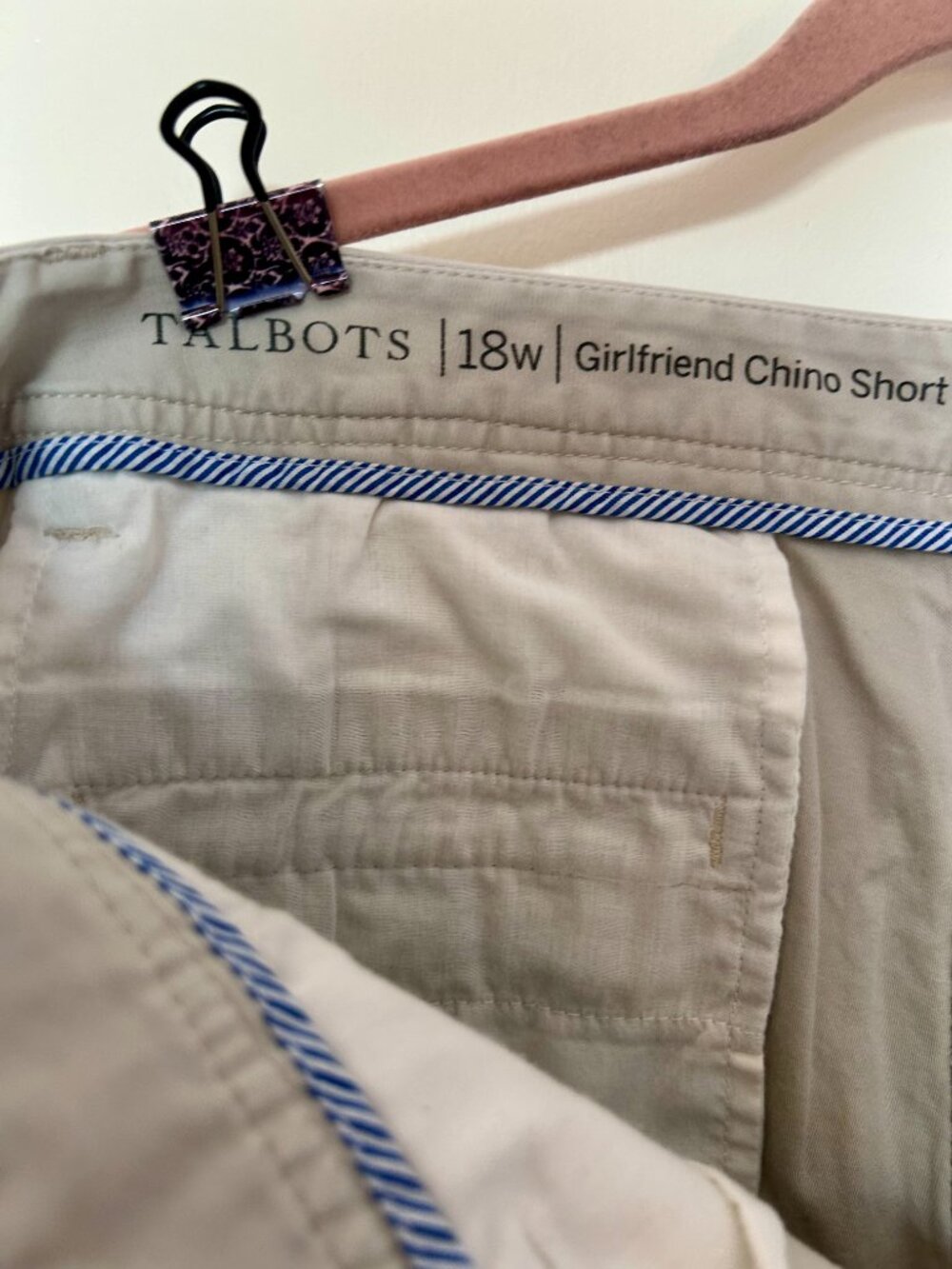 Talbot Girlfriend Chino Short in Stone 18W - Picture 3 of 4